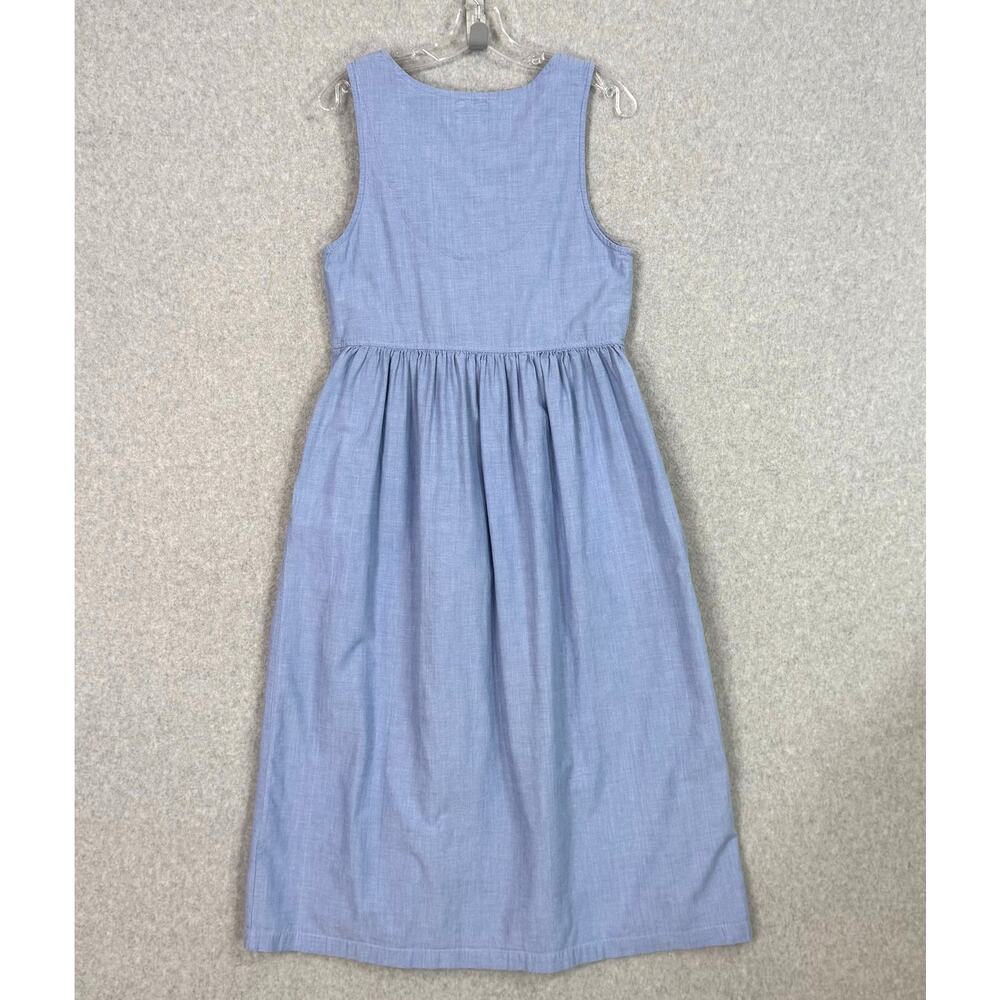 Vtg Susan Bristol Chambray Jumper Dress Size 6 Full Button Cottagecore Country - Picture 7 of 13